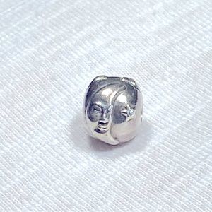 Pandora Moon and Stars sterling silver charm clip